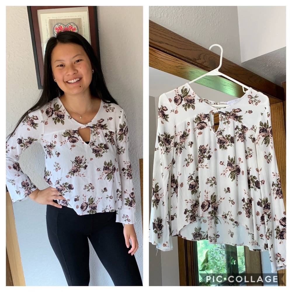 Full Tilt (Tilly’s) White Longsleeve w/ flowers